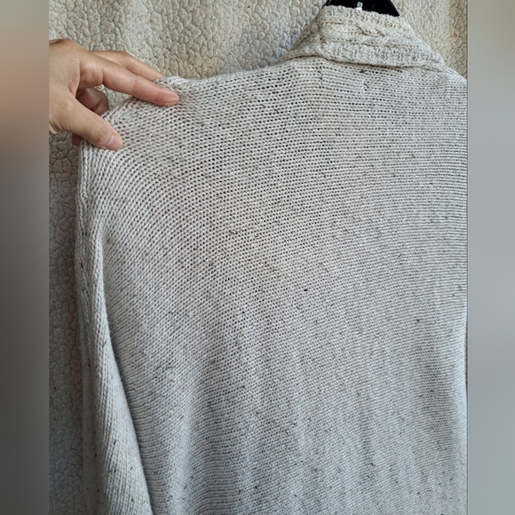 Women's Chaps Beige Cable Knit Cardigan with Pockets - Picture 9 of 13